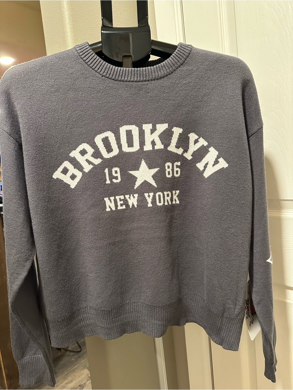 Brooklyn New York Crewneck Sweater - Gray